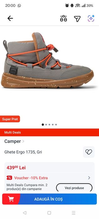 Ghetute/adidasi Camper, nou, 28