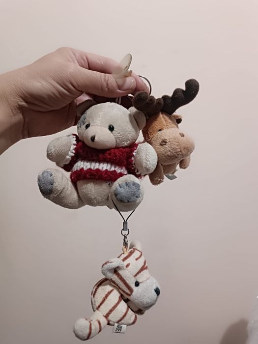 Три брелка мягкие игрушки