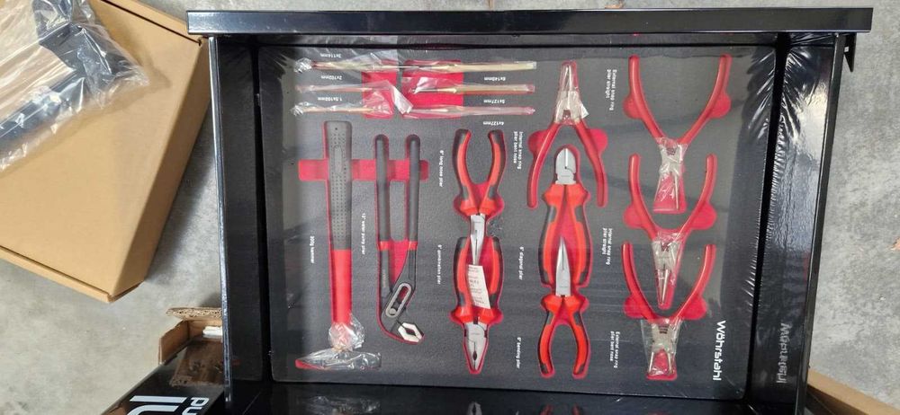 Dulap profesional de scule XXL WOHRSTAHL – complet echipat, 7 sertare, tavă EVA