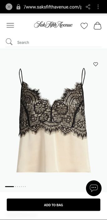 Уникален дизайнерски топ хс размер сатен с дантела