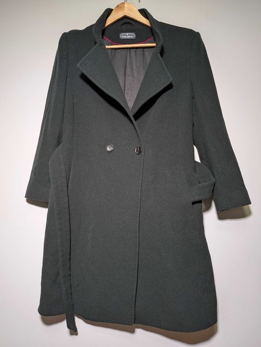 Palton damă verde Daniel Hechter, lână, cașmir, 42, elegant, clasic