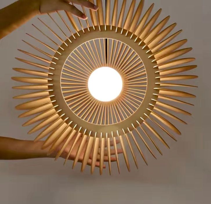 Подвесная люстра дерево