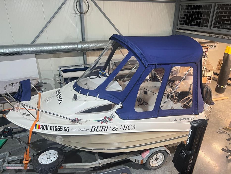 Ansamblu Barca Cabinata Quicksilver 430 Cruiser Peridoc Satellite Motor Mercury 60 Cp 4T Efi Inmatriculate