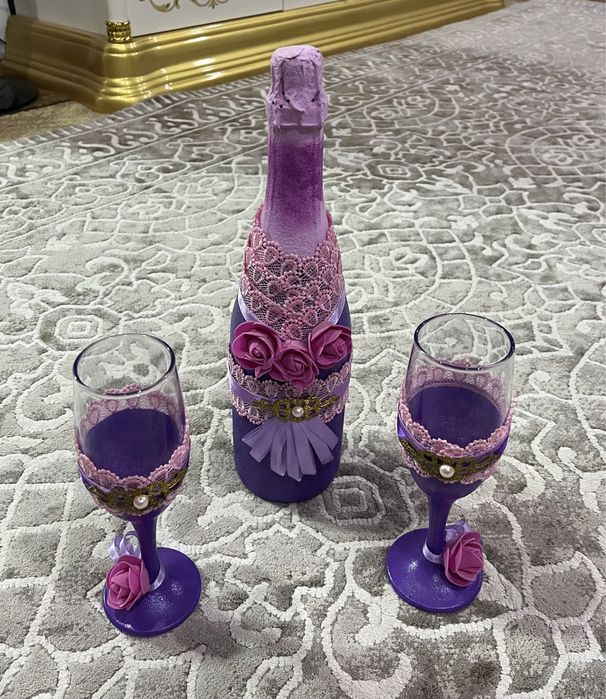 Набор шампанского и фужеров на свадьбу