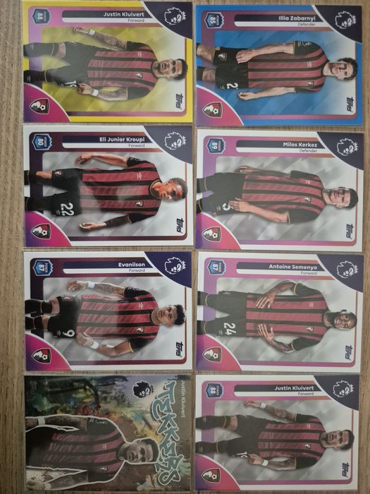 Topps Premier League 25/26 - базови, инсърти и паралели на отборите