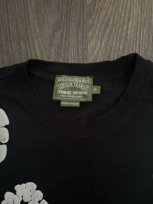tricou negru denim tears
