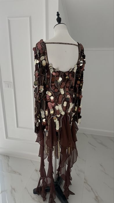 ASOS Rochie de ocazie cu paiete si aplicatii 3D Marimea 38 Noua