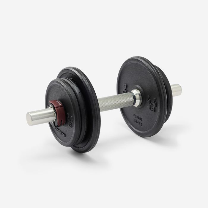 Set gantere bodybuilding fontă reciclată - produs resigilat Decathlon