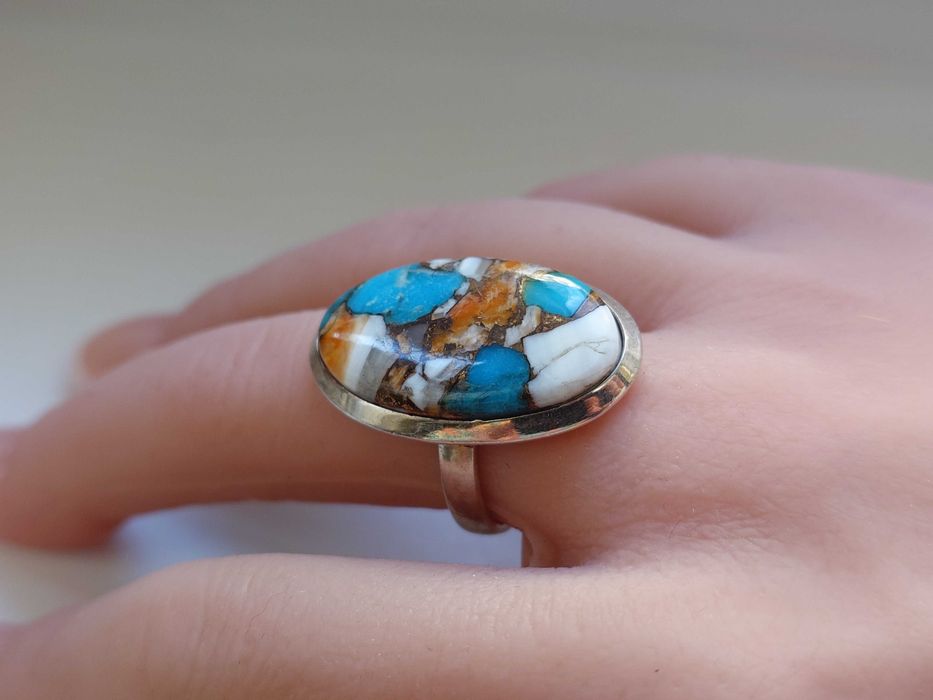 Inel din argint cu turcoaz Oyster – nou