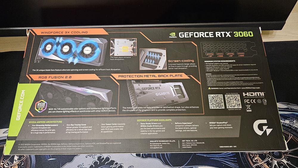 GIGABYTE GeForce RTX 3060 GAMING OC Edition 12G