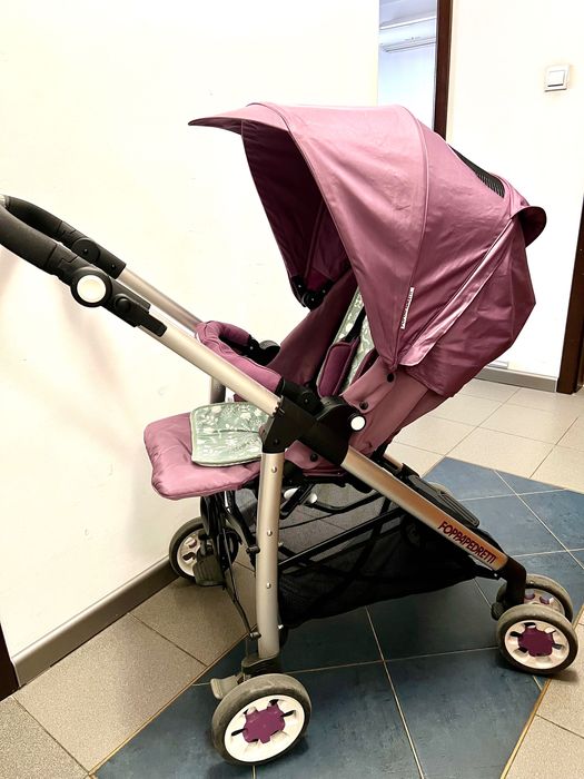 Бебешка количка Foppapedretti Tuo лилава с две приставки