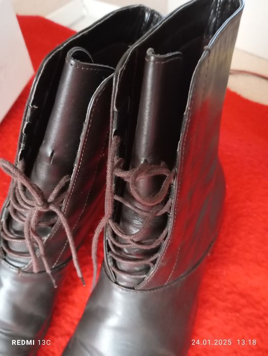 Ghete piele maro si negre măr 40