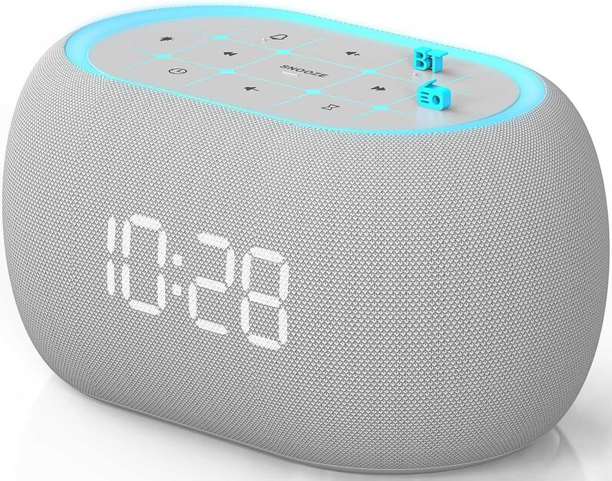 Дигитален часовник, радио, Bluetooth колонка и нощна лампа в едно