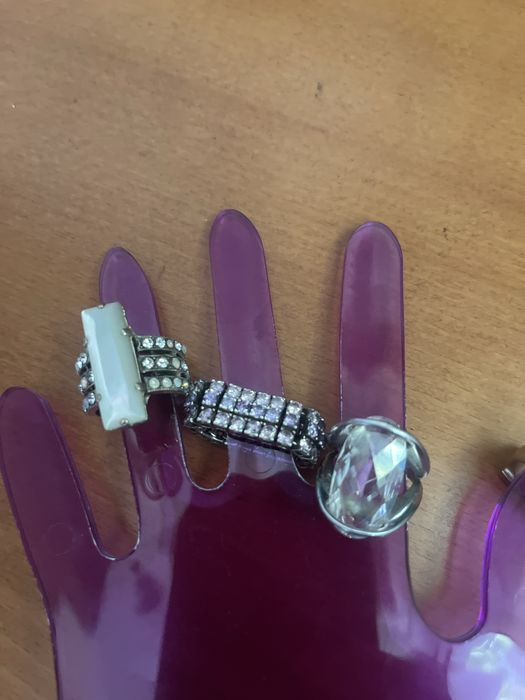 пръстен сребро и циркони - седеф