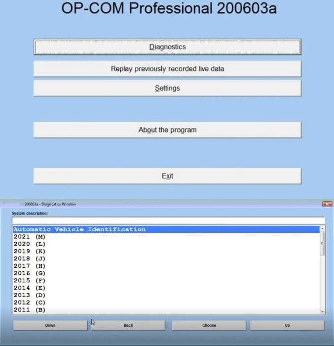 Interfata diagnoza OPEL OPCOM 2021 200603a ChipPIC18F458 FT232RL V1.95