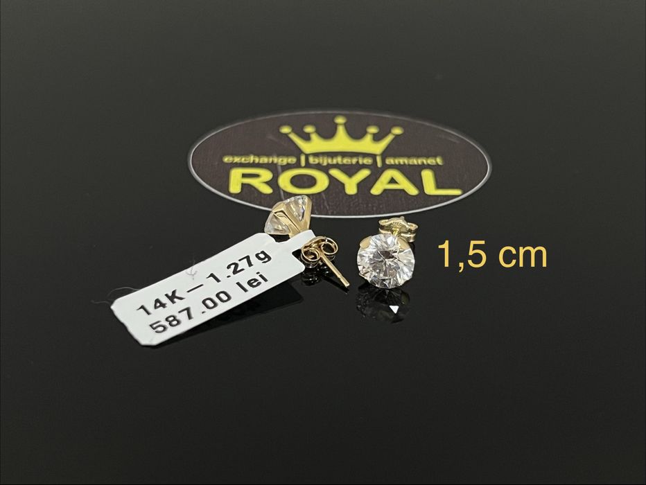 Bijuteria Royal CB : Cercei aur 14k  1,27 gr