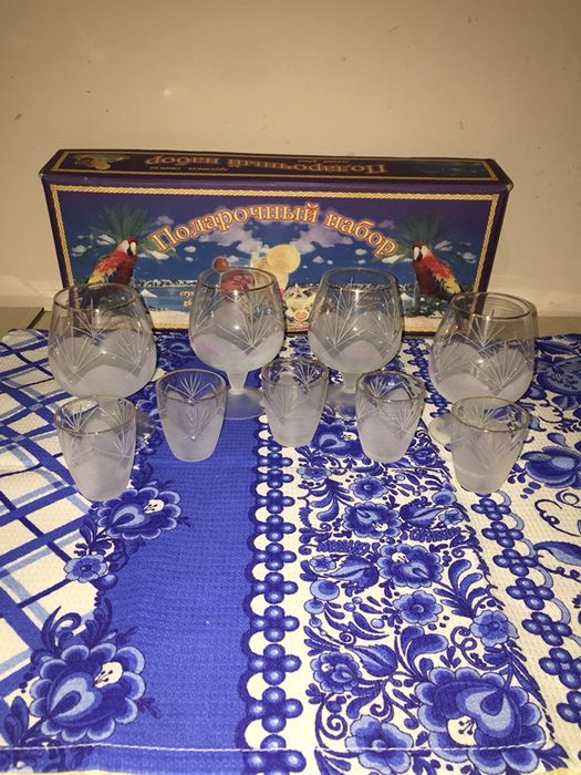 Хрусталь. Набор бокалов и рюмок