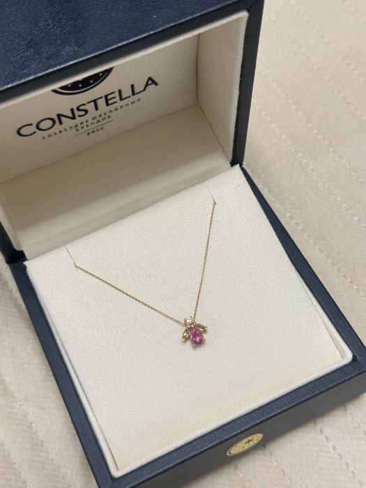 Колье Constella с драгоценными камнями коллекция bee goddes