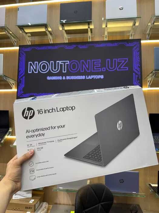 Noutbuk HP OmniBook 3 Snapdragon X 16gb 512SSD, 16.0" 2K IPS