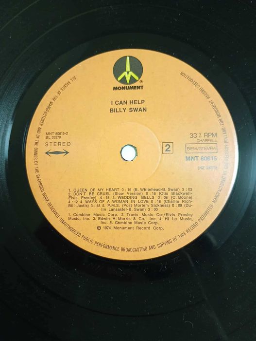 Billy Swan – I Can Help Винилова плоча 30 × 30 cm