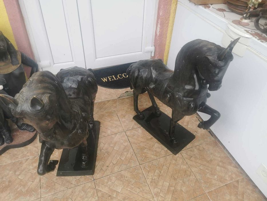 Set statuie de caii decor din bronz