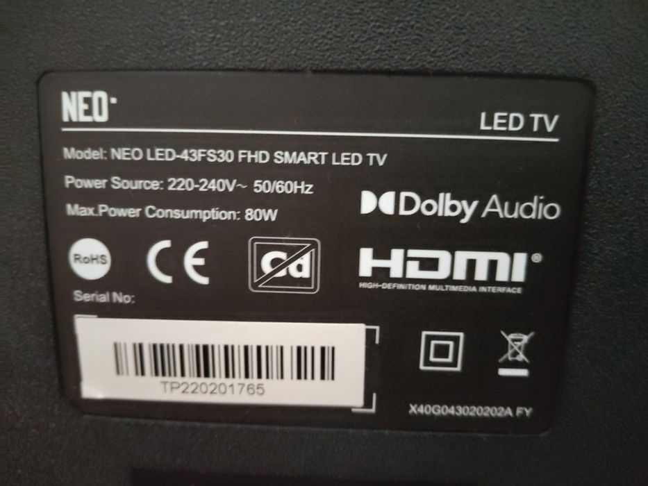 Neo Smart Tv 43 incha