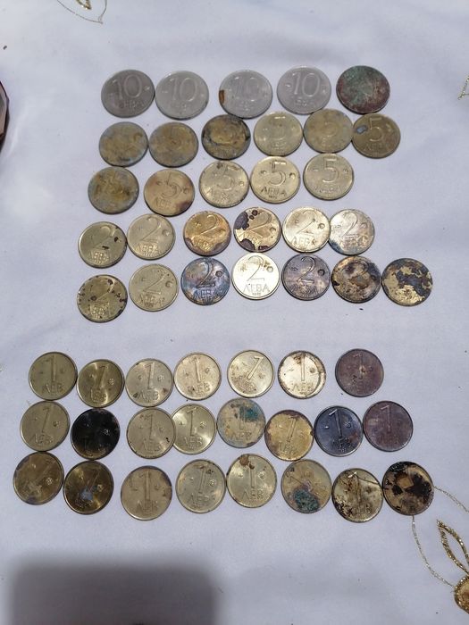 Стари монети от 10 лева 5 лв 2 лв и 1 лв