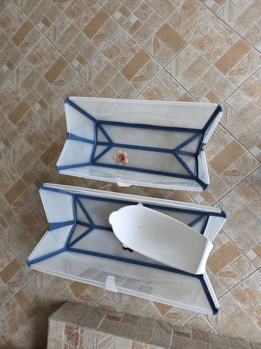 Stokke® Flexi bath Сгъваема ваничка с подложка XL - цвят Ocean Blue