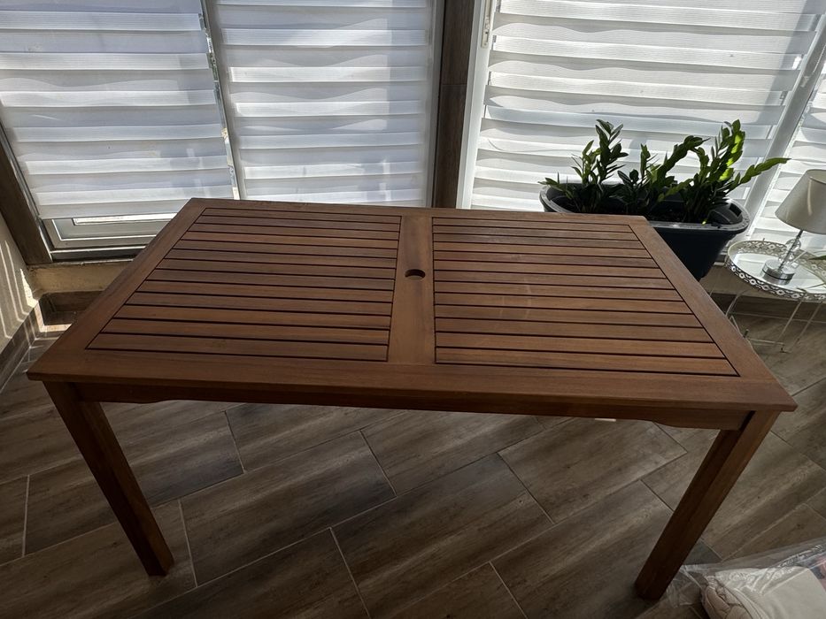 Дървена градинска маса 150x90x74