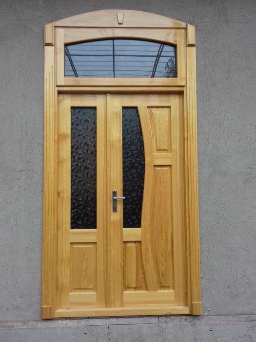 Новые окна и двери из дерева (сосны) Eshik va derazalar Akfa stilida