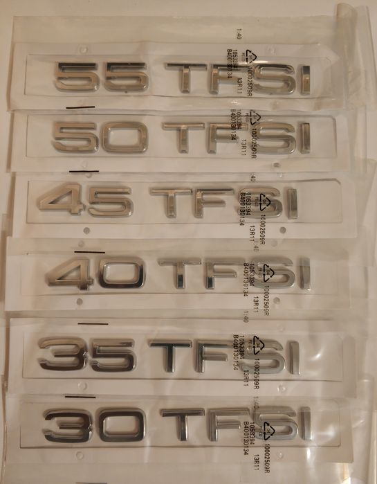 Задна Емблема/Стикер за Audi Q3/Q5/Q7 1.8T 2.0T 3.0T и BMW X1/X3/X5/X6