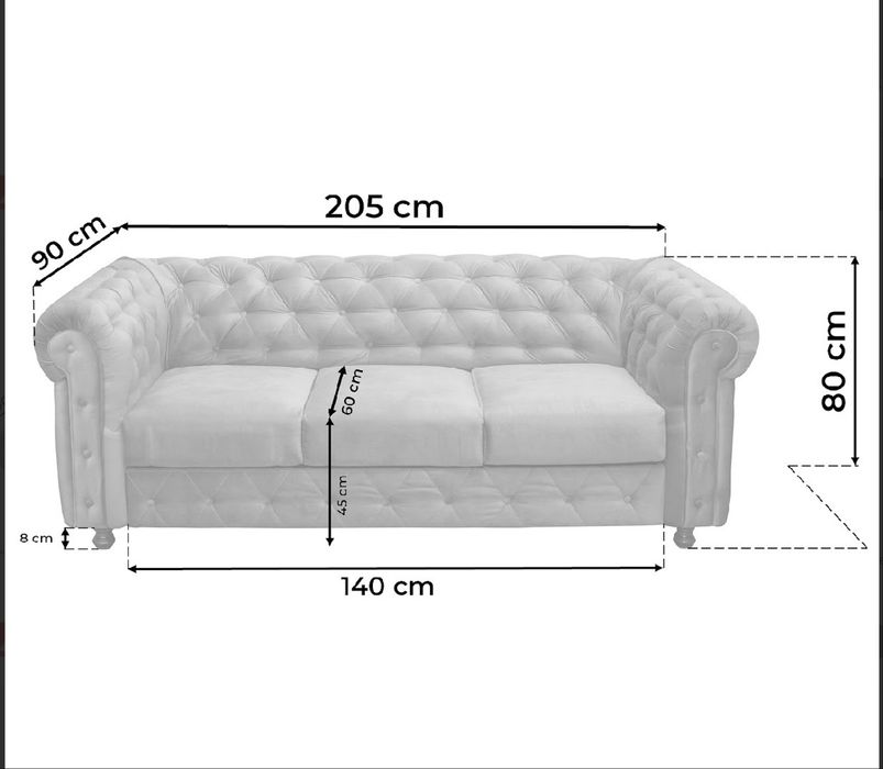 Триместен диван CHESTERFIELD