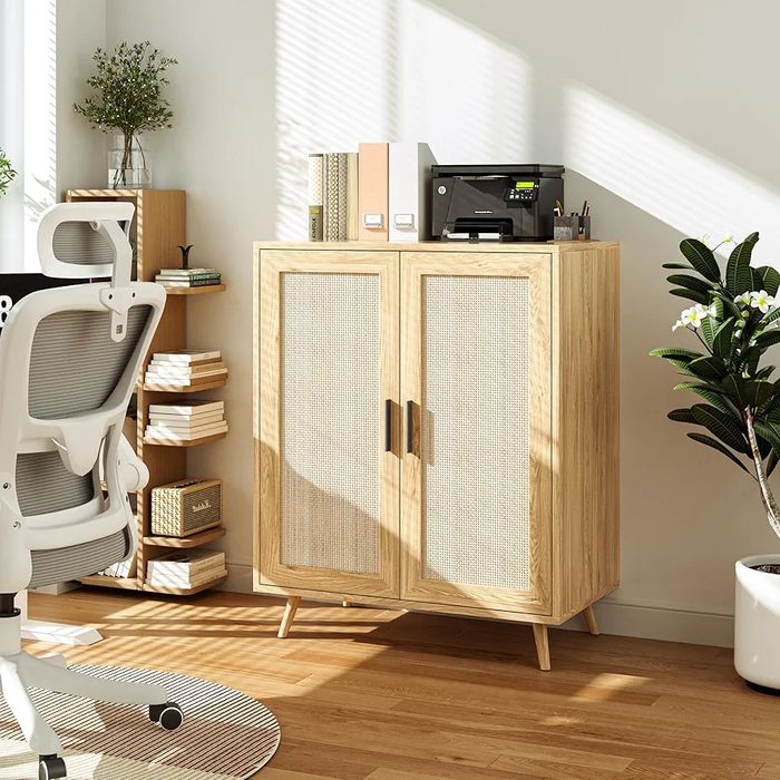 Акцентен шкаф с 2 ратанови врати, кухня, трапезария