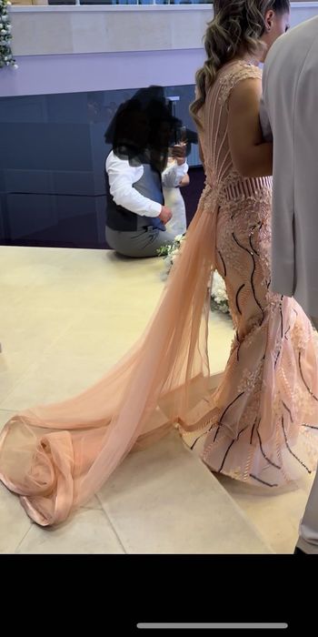 Рокля с 3д цветя официална