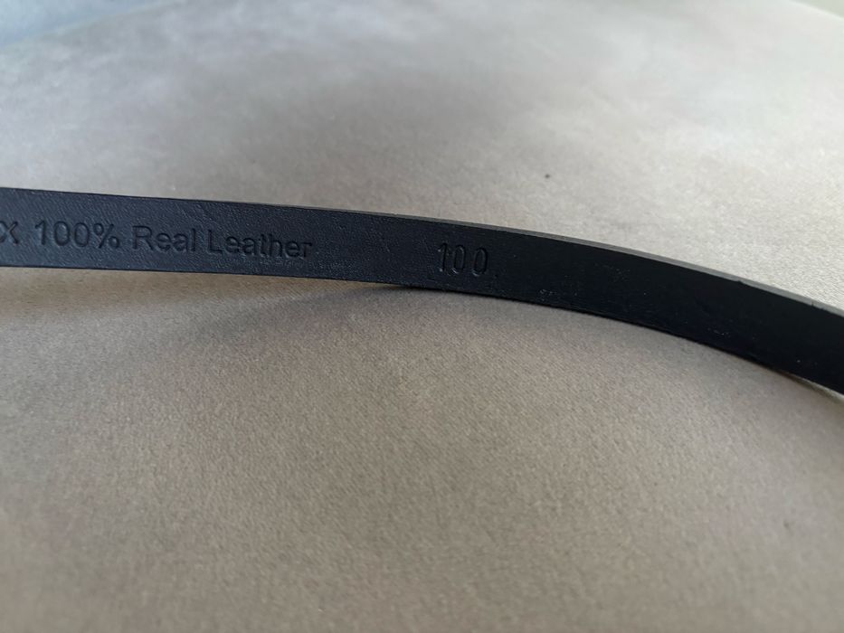 Curea neagra subtire si eleganta - noua - piele naturala - 100 cm x1,5