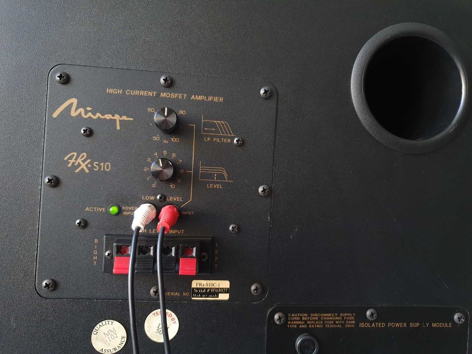 Mirage FRX S 10 subwoofer bas activ 25 cm 100W muzica