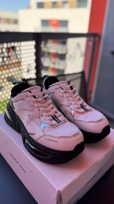 Pantofi sport Calvin Klein demi-wedge de piele barbati