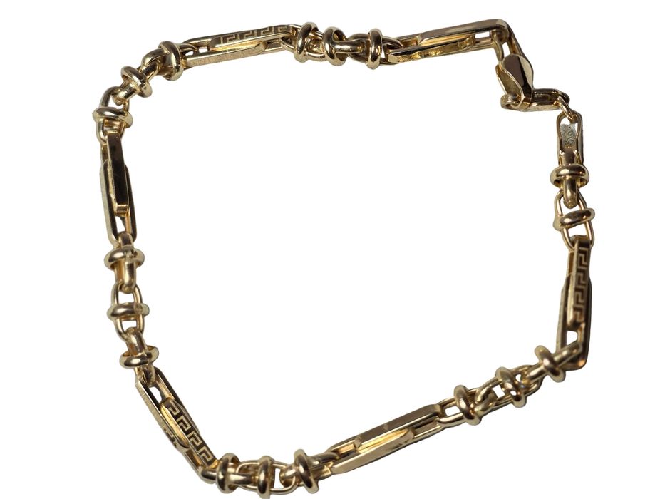 Brățară din Aur Galben 14K cu Design Grecesc Elegant
