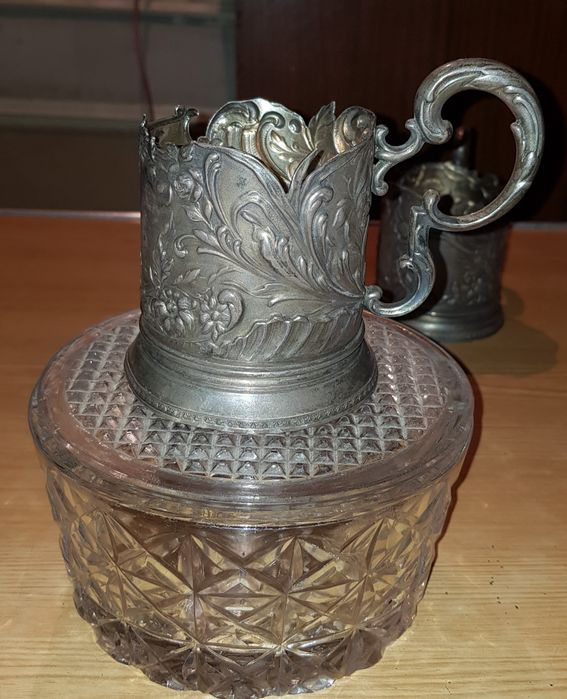 Антикварные Подстаканники. Серебро 84 пробы. Цена за пару 2 штук