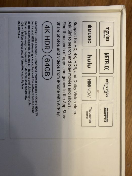 Apple TV 4k 64gb