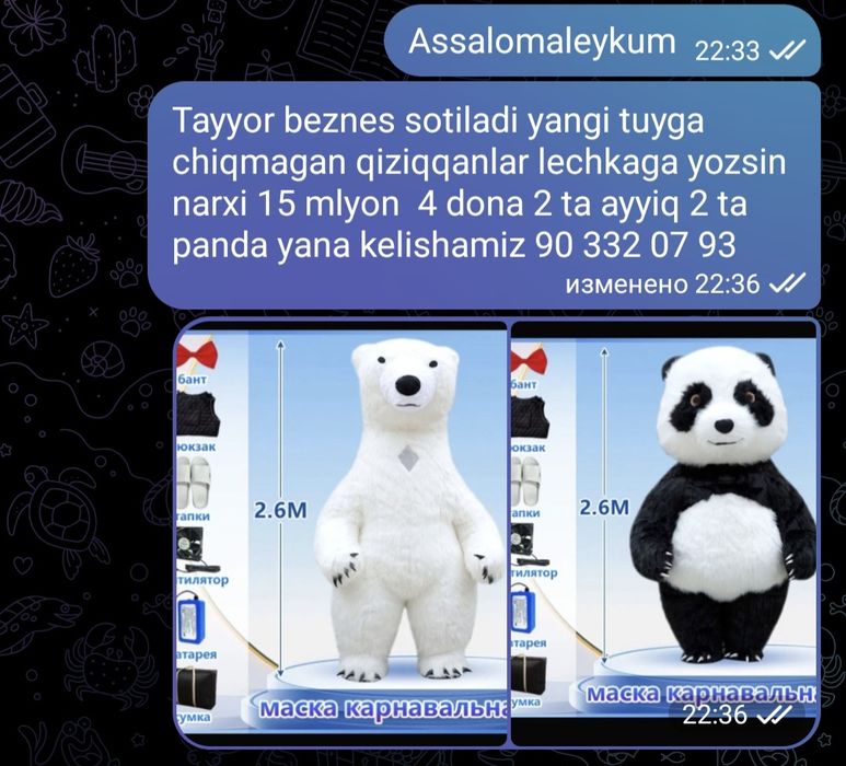 Tuy va marosimlarga Ayyiqchalar