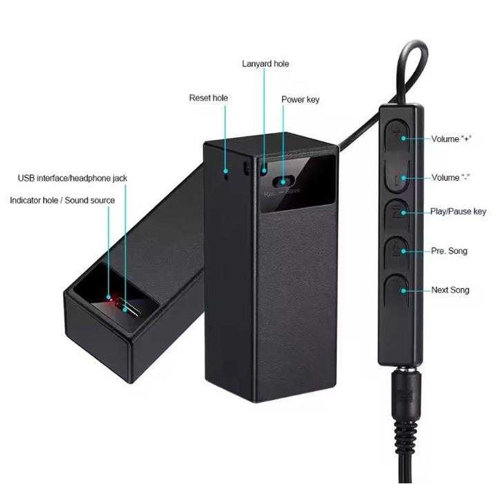 OTG 2хMic 360° DSP Магнитен Шпионски АудиоРекордер Глас Активация 384ч