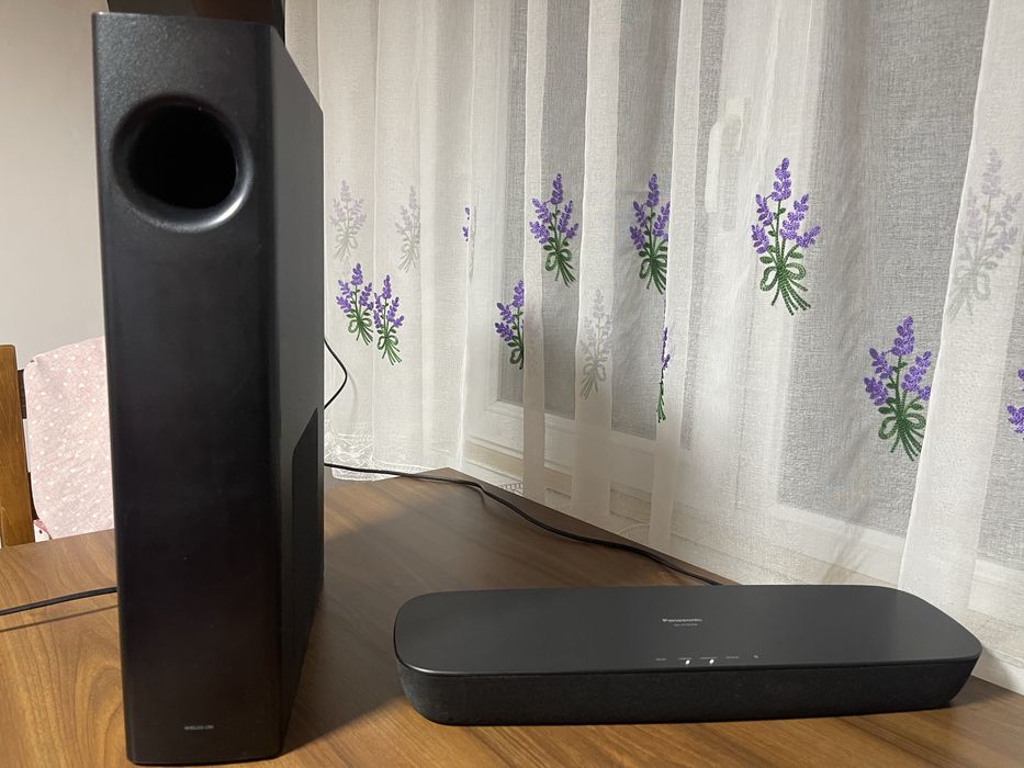Sistem audio Soundbar cu Subwoofer wireles, Panasonic SC-HTB250 E, 120 W, Bluetooth