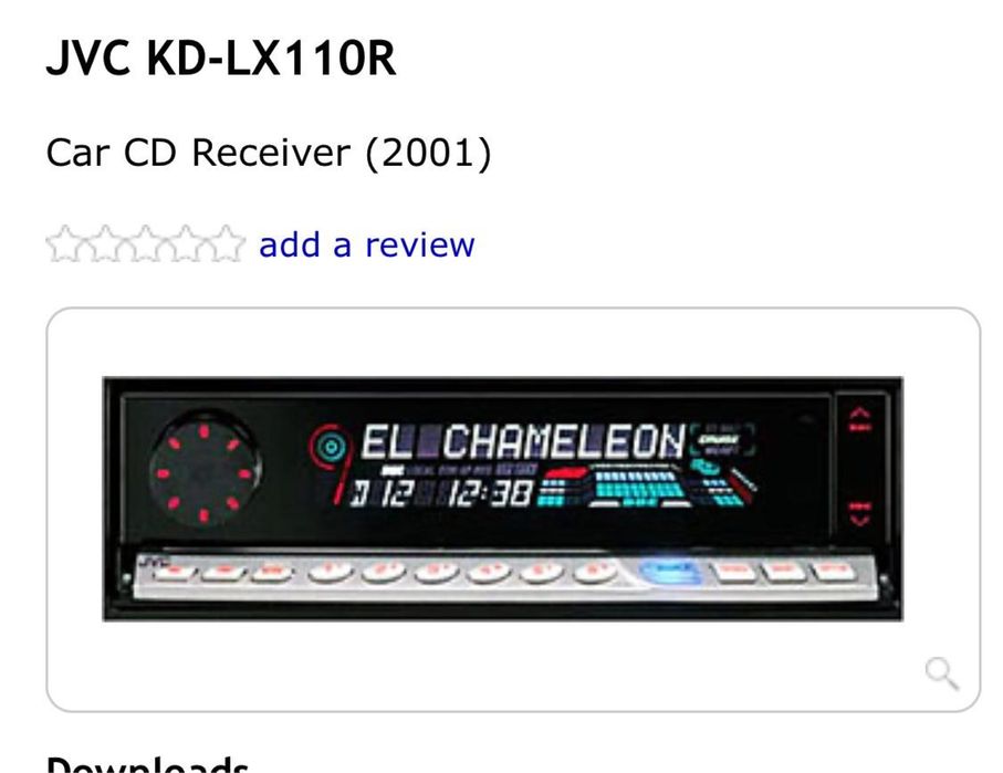 Cd player auto Jvc Chameleon KD LX 50R/3R/111R-