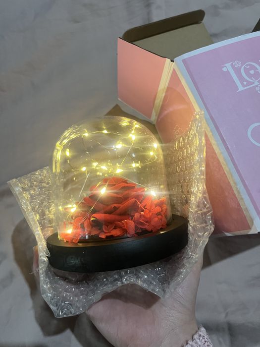 Роза в стекле, подарок на 8 марта