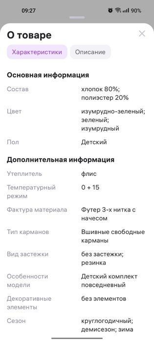 Костюм детский утеплённый с начёсом