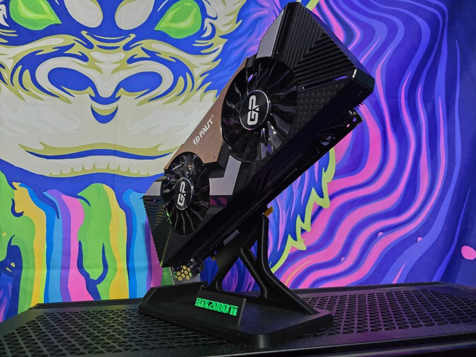 RTX 2080 Ti със стойка за декорация, за части, GPU Nvidia, 11gb, украса, подарък