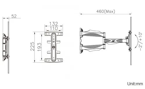 Наклонно-поворотный кронштейн North Bayou NB P6 45-75