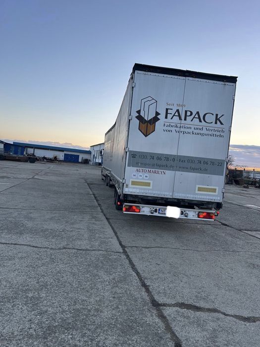 Camion MAN TGA 26.430 + remorca ACKERMANN GALVANIZATA cu prelata
