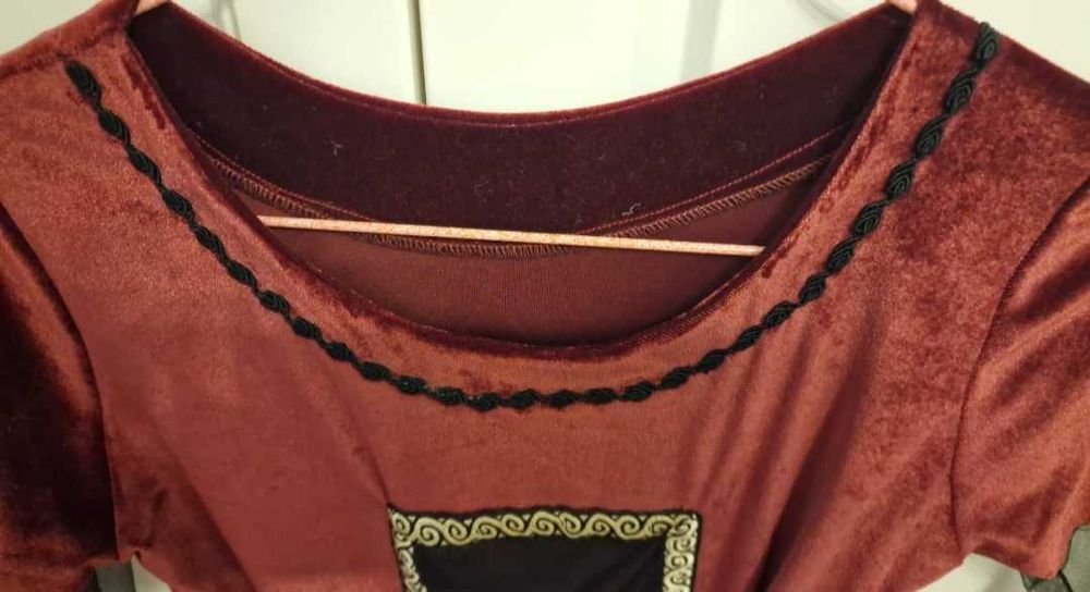 Rochie de zi, catifea si voal, marimea 36